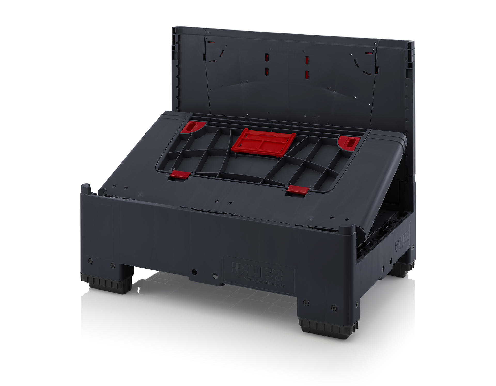 ESD KLK 1208 Складной ящик Bigbox с ESD-защитой на ножках с четырьмя откидывающимися стенками 1200x800x1000 мм