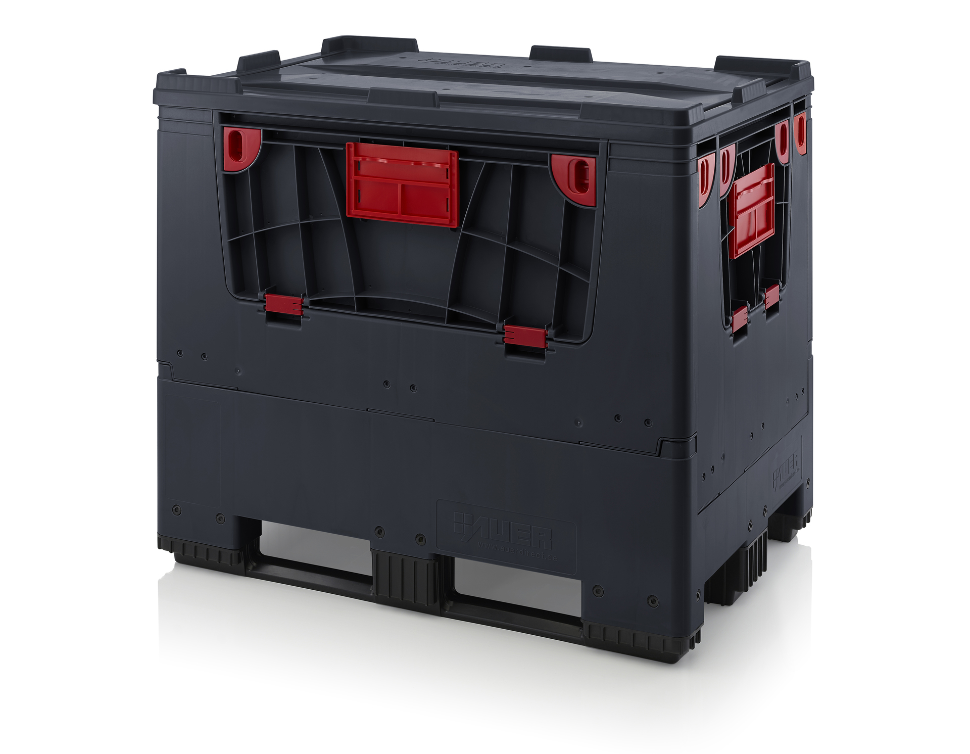 ESD KLK 1208K Складной ящик Bigbox с ESD-защитой на полозьях с четырьмя откидывающимися стенками 1200x800x1000 мм