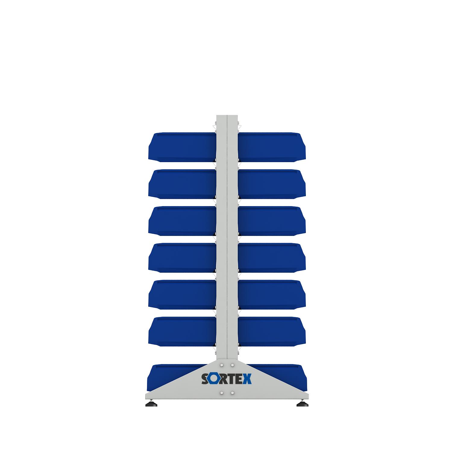 ER-00023962 Стеллаж для пластиковых лотков SORTEX двухсторонний 1500x1000x800.03