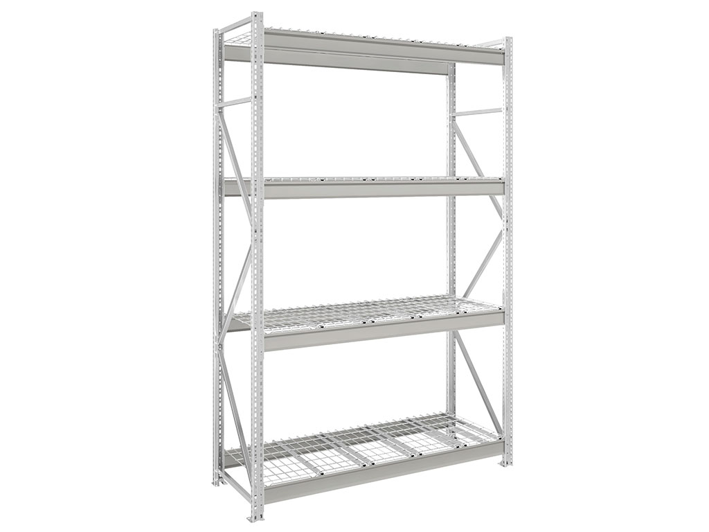 Стеллаж усиленный MS Pro 250/150x60/4 с сетчатыми полками
