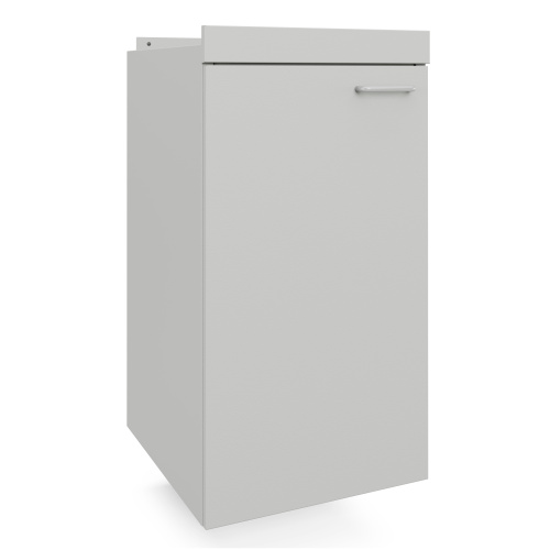 77.0491.10.10.02 Тумба подвесная дверь левая 400х540х760 мм, высокая, серый металл - СТАЛЬ