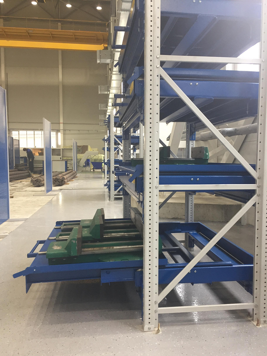 ER-00033507 Стеллаж с выкатными платформами S-HEAVY 1000/1300 (2 яруса хранения)