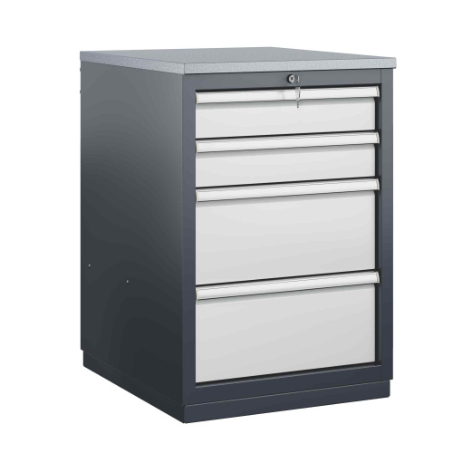 FBK G4.1 Тумба инструментальная с 4-я выдвижными ящиками, накладка на столешницу оцинкованная сталь 1,2 мм